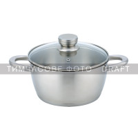 ARDESTO Casserole with glass lid Gemini Lucca, 5.5l, stainless steel (AR4355LC)