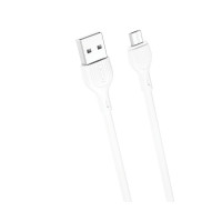 Дата кабель USB 2.0 AM to Micro 5P 1.0m 2.1A white XO (NB200-M-WH)