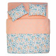 ARDESTO Bedding set 1.5 Gloria, sateen, duvet cover160x220cm, bed sheet 160x220cm, pillowcases (2) 50x70cm, 100% cotton, cats peach (ART1622CP)