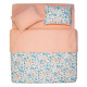 ARDESTO Bedding set 1.5 Gloria, sateen, duvet cover160x220cm, bed sheet 160x220cm, pillowcases (2) 50x70cm, 100% cotton, cats peach (ART1622CP)