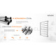 Mario Towel dryer water Classic, 800x530x500mm, dual fuel connection, inox, chrome (1.1.0107.01.P)