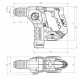 Metabo Cordless Rotary Hammer BH 18 LTX BL 16, 18V, SDS-plus, 1.3J, 2 modes, 0-730rpm (600324840)