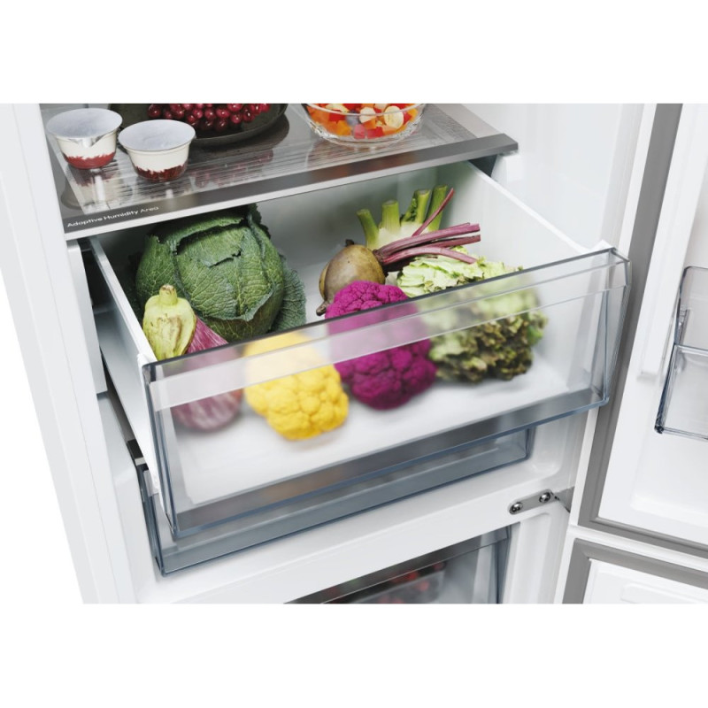 Candy Ref with bottom freezer, 205x66.7х60, ref-289L, freez.-120L, 2doors, А++, NF, fresh zone, inox (ECN2CQTEX206)