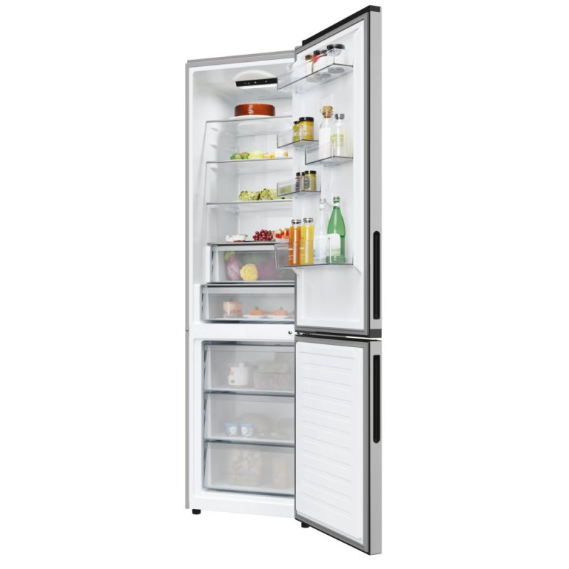 Candy Ref with bottom freezer, 205x66.7х60, ref-289L, freez.-120L, 2doors, А++, NF, fresh zone, inox (ECN2CQTEX206)