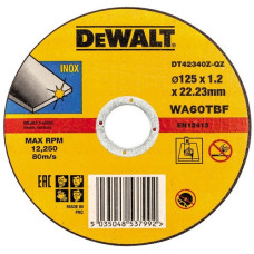 DeWALT Диск відрізний по металу INOX 125х1.2х22.23мм (DT42340Z)