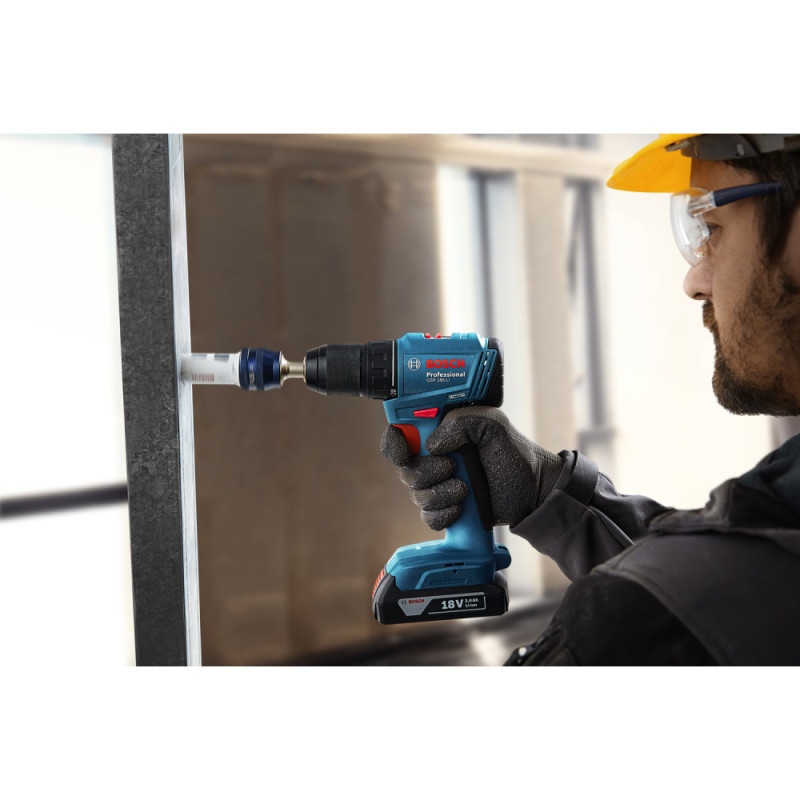 Bosch Cordless Drill Screwdriver GSR 185-LI, 18V 2х2.0 Ah, 50Nm, 20+1, 500/1900rpm, 0.9kg (0.601.9K3.000)