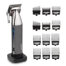 BaByliss Hair clipper, network+battery, vibration motor, nozzles-10, steel, case, cover, comb included., grey (E996E)