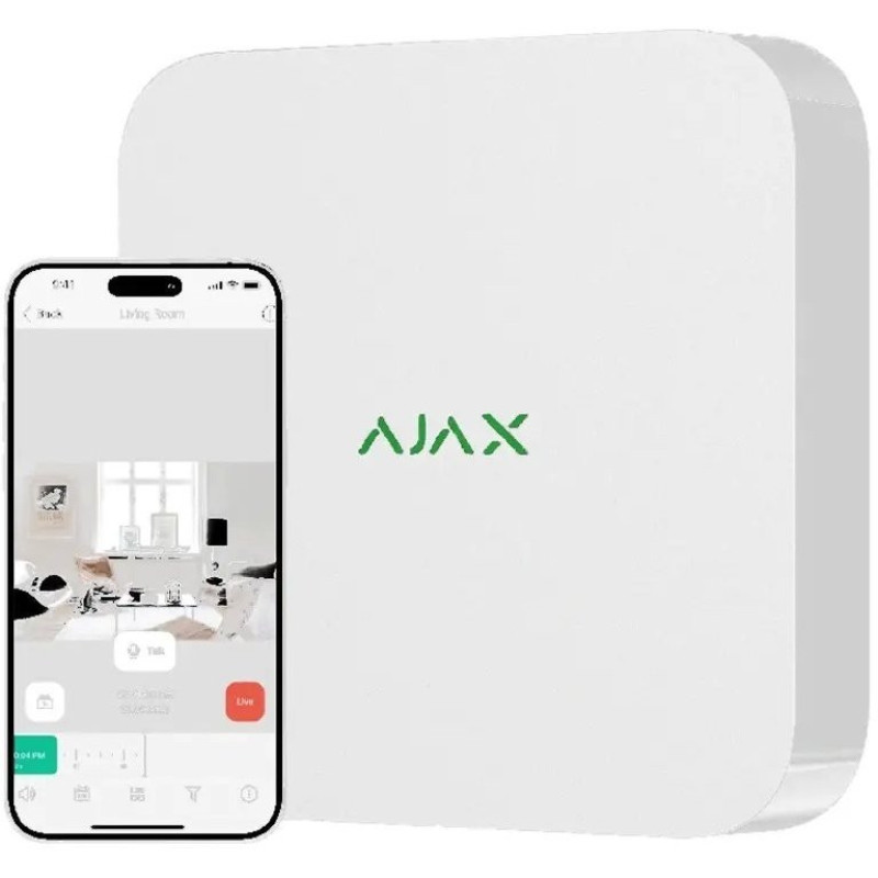 Ajax NVR Network Video Recorder, 16 channels, jeweler, white (000034518)