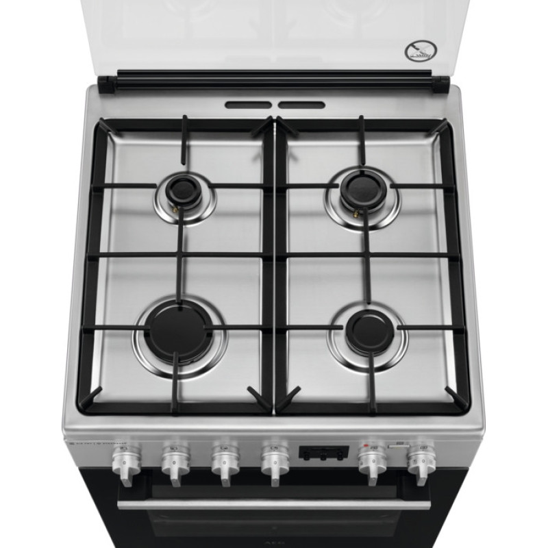 Electrolux Плита комбинированная, 58л, 60x60см, дисплей, конвекция, чугун, пар, нерж (LKK660220X)