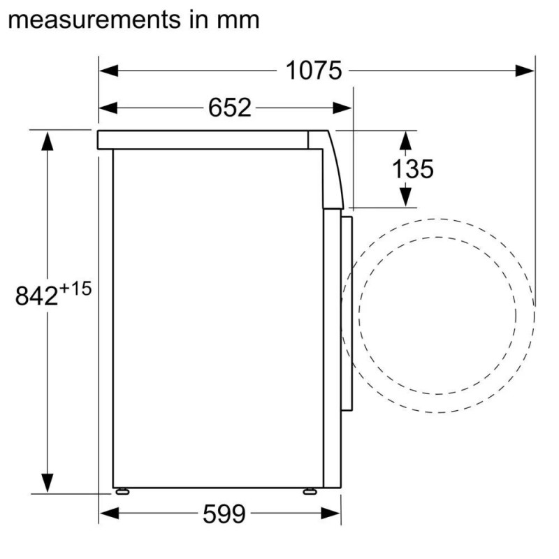 Bosch Сушильная машина тепловой насос, 8кг, A++, 60см, дисплей, белый (WTH83253BY)