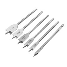 Tolsen wood drill bit set, 6pcs, 1/4 , 10-25mm, 152mm, case (75656)