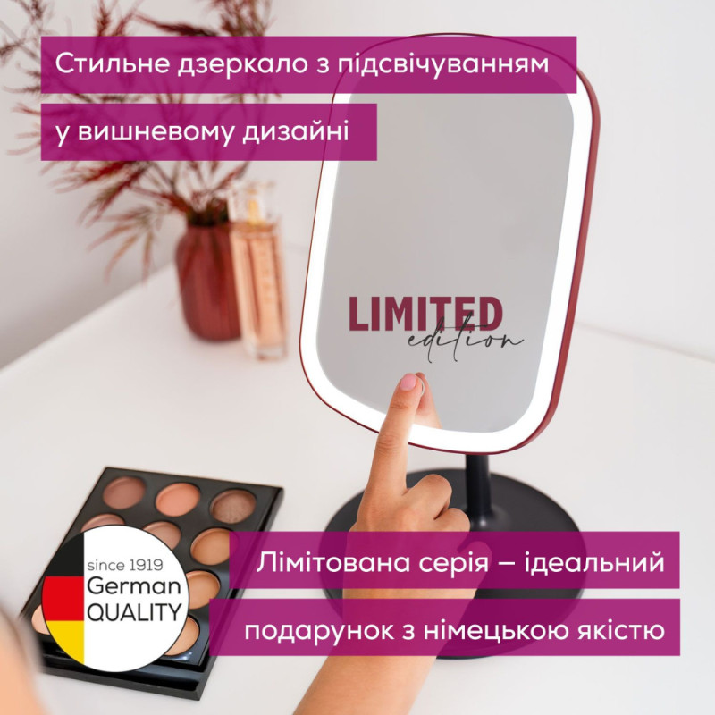Beurer Дзеркало косметичне Beurer прямокутне 15?21 см, поворотн. підсвічування, чорне (BS_47_LE)