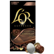 L`OR L`OR сoffe capsules Espresso Chocolat, arabica 100%, 10pcs, Nespresso (8711000488188)