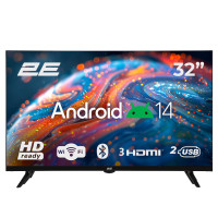 2E Телевізор 32" 2E LED HD 60Hz Smart Android Black (2E-32A07B)