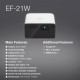 Epson projector EF-21W FHD, 1000 lm, LASER, 1, Google TV, Diamond White (V11HB35040)