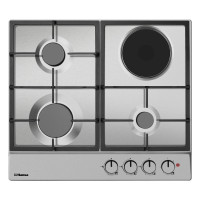Hansa Hob combined (3 gas + 1 electrical), 59cm, cast-iron, inox (BHMI610302)