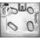 Hansa Hob combined (3 gas + 1 electrical), 59cm, cast-iron, inox (BHMI610302)