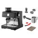 Electrolux coffee maker carob, 3l, ground+bean, hand capuchino maker, coffee pot warmer, cup warmer, black (E8EC1-8BP)