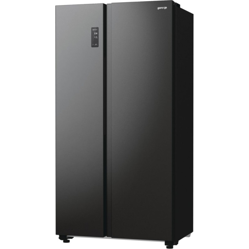 Gorenje Холодильник SBS 179х67х92см, 2 дв., 356(191)л, А++, NF+, Инв. , Зона св-ти, Внешн.диспл, черный (NRR9185EABXL)