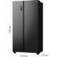 Gorenje Холодильник SBS 179х67х92см, 2 дв., 356(191)л, А++, NF+, Инв. , Зона св-ти, Внешн.диспл, черный (NRR9185EABXL)