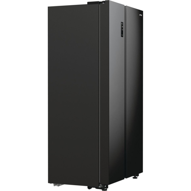 Gorenje Холодильник SBS 179х67х92см, 2 дв., 356(191)л, А++, NF+, Инв. , Зона св-ти, Внешн.диспл, черный (NRR9185EABXL)
