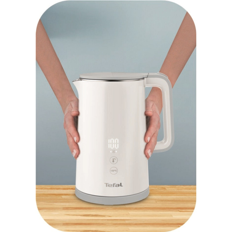 Tefal electric kettle Sense Kettle, 1.7L, Strix, double-walled, 5 tempr.conditions, black (KO693110)