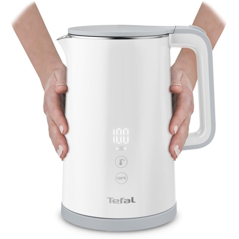 Tefal electric kettle Sense Kettle, 1.7L, Strix, double-walled, 5 tempr.conditions, black (KO693110)