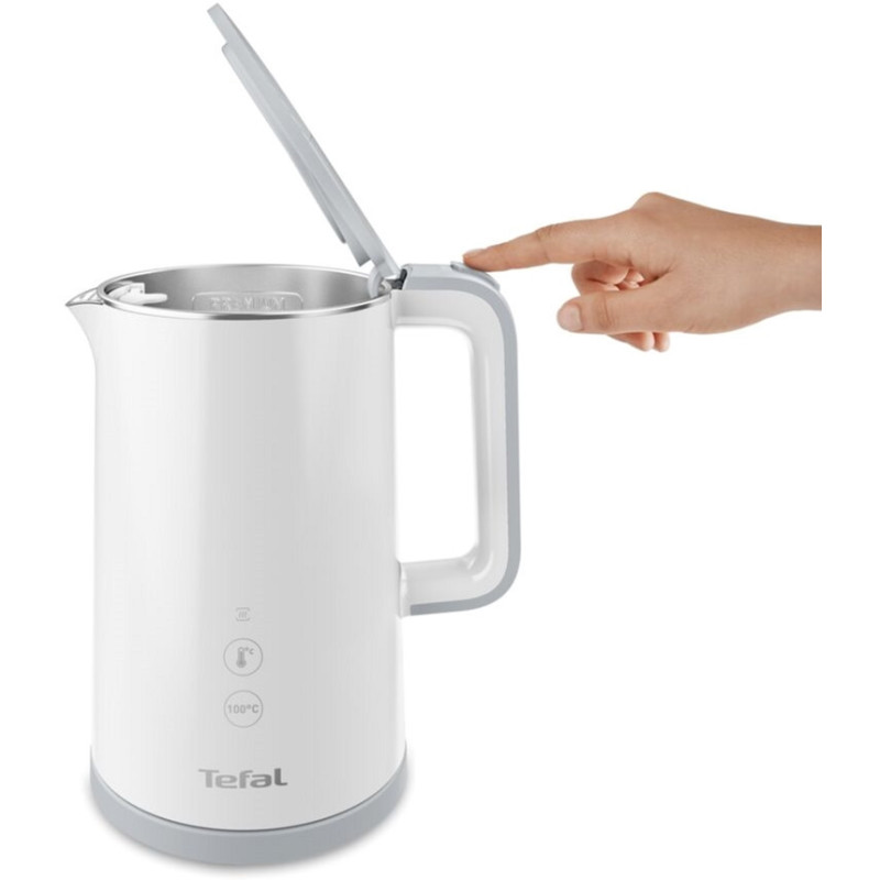 Tefal electric kettle Sense Kettle, 1.7L, Strix, double-walled, 5 tempr.conditions, black (KO693110)