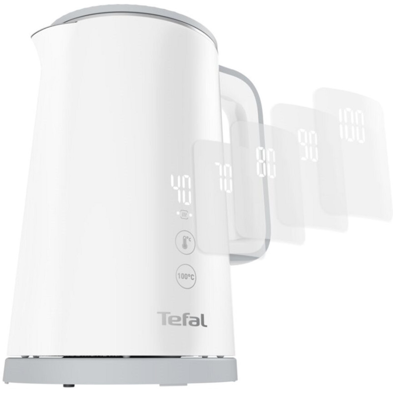 Tefal electric kettle Sense Kettle, 1.7L, Strix, double-walled, 5 tempr.conditions, black (KO693110)