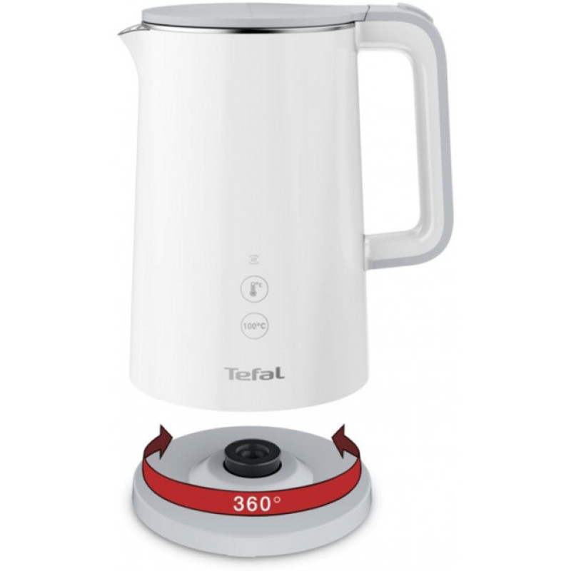 Tefal electric kettle Sense Kettle, 1.7L, Strix, double-walled, 5 tempr.conditions, black (KO693110)