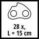 Einhell saw chain 15cm 28T 1mm (4500174)