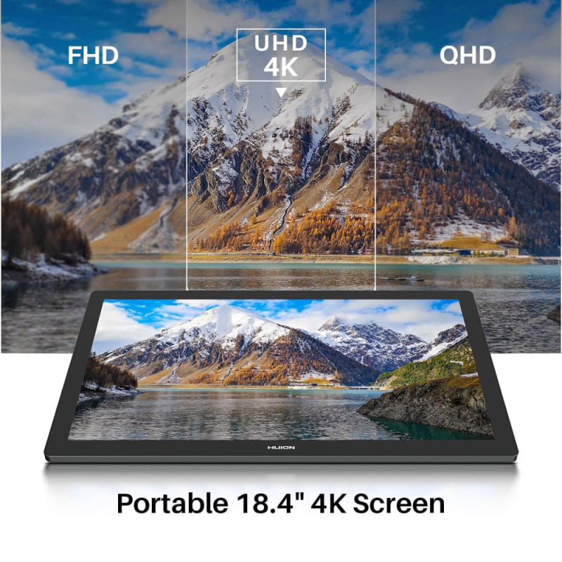 Huion Graphical display 19  Kamvas Pro 19,4K USB-Cх2, 3.5 mini-jack, dark grey (GT1902)
