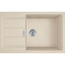 Franke Kitchen Sink Sirius 2 tectonite, rectang., with drainboard, 780х500х200mm, bowl - 1, over-mounted, beige (143.0671.747)