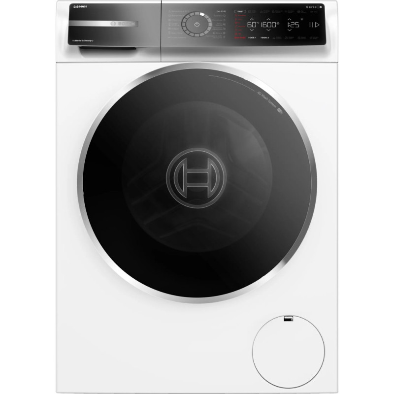 Bosch Bosch WM front load, 10kg, 1600, A, 59cm, display, i-DOS, white (WGB256A1UA)