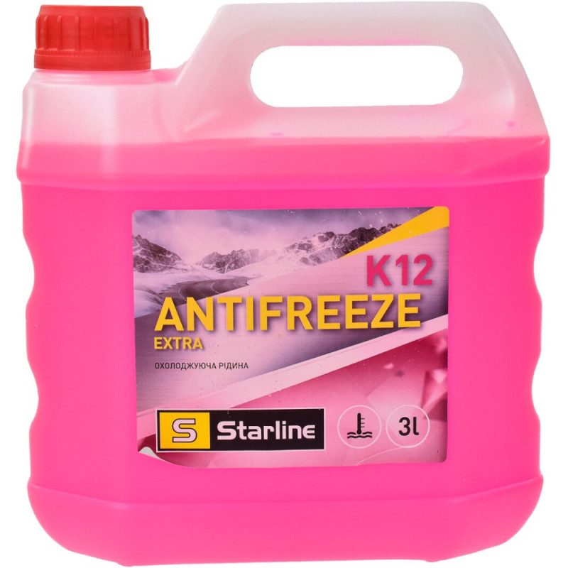 StarLine Антифриз Starline Extra K12 G-12+ концентрат рожевий -74°C 3л (NA K12-3) (NAK123)