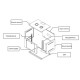 Шкаф настенный Hypernet 12U 19" 542x400 разборная Security Box (SB-40-12U-FLAT)