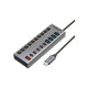 Концентратор Promate USB-C 10-in-1 5xUSB-C + 5xUSB gray (gegahub-5g)