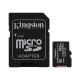 Kingston Карта памяти microSD 512GB C10 UHS-I U3 A1 R100/W85MB/s + SD (SDCS2/512GB)
