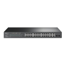 TP-Link Комутатор TL-SL2428P 24xFE/PoE+ 250W 4xGE 2xcomboGE/SFP L2 Smart Switch 19" 1U