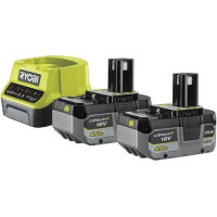 Ryobi Набор аккумулятора и зарядного устройства ONE+ RC18120-240X 18В 2х4А·ч ЗУ 2А (5133005092)