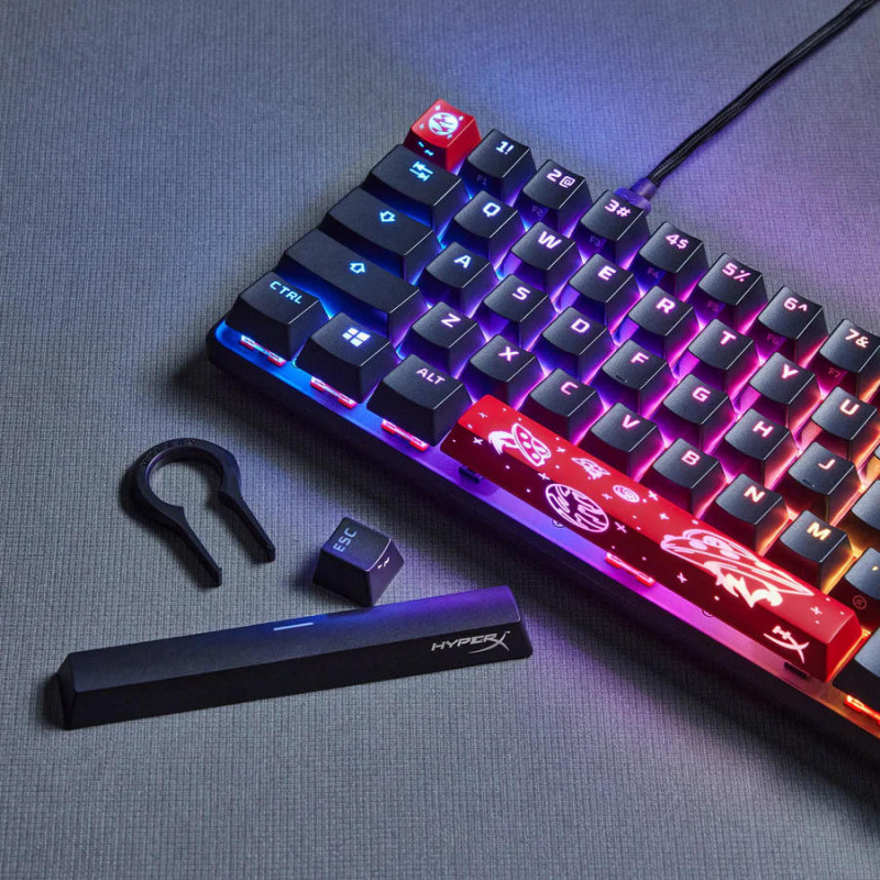 HyperX Клавіатура механічна Alloy Origins 65 67key, Red, USB-A, EN/UA, RGB, чорний (4P5D6AA)