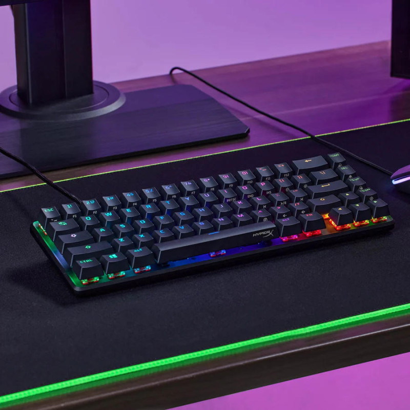 HyperX Клавіатура механічна Alloy Origins 65 67key, Red, USB-A, EN/UA, RGB, чорний (4P5D6AA)