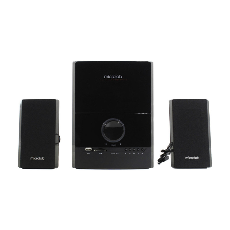 Microlab Акустическая система M-500U 2.1, 40W, mini-jack,USB ,SD, пк, черный