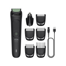 Philips Тример Philips All-in-One Trimmer 3000 Series, для обличчя, голови, носа, акум., насадок-7, сталь, чорний (MG3920/15)