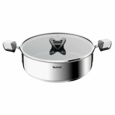 Tefal Saute pan Tefal Excellence+, with lid, 26 cm, stainless steel, glass, bakelite, black (E3337145)