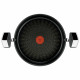 Tefal Saute pan Tefal Excellence+, with lid, 26 cm, stainless steel, glass, bakelite, black (E3337145)