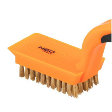 Neo Tools straight wire brush, 5x11 rows, straight wire 0.3mm, 180mm, two-component handle (39-031)