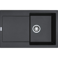 Franke Мойка кухонная Maris, фрагранит, прямоуг., с крылом, 780х500х200мм, чаша- 1, врезная, MRG 611, оникс (114.0306.815)