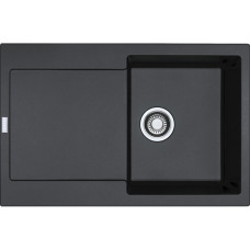 Franke Мойка кухонная Maris, фрагранит, прямоуг., с крылом, 780х500х200мм, чаша- 1, врезная, MRG 611, оникс (114.0306.815)