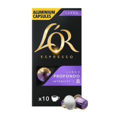 L`OR сoffe capsules Lungo Profondo, arabica 100%, 10caps, Nespresso (8711000360569)
